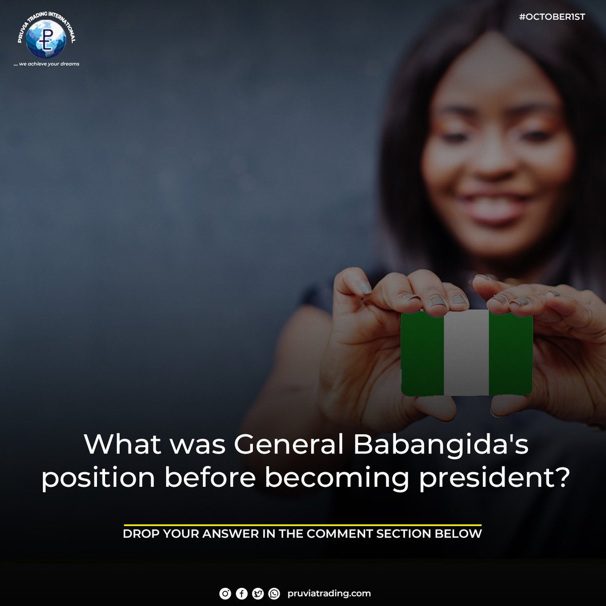 PruviaI's tweet photo. OCTOBER 1ST

Question 3

#happyindependenceday https://t.co/6WMS6y2cXJ