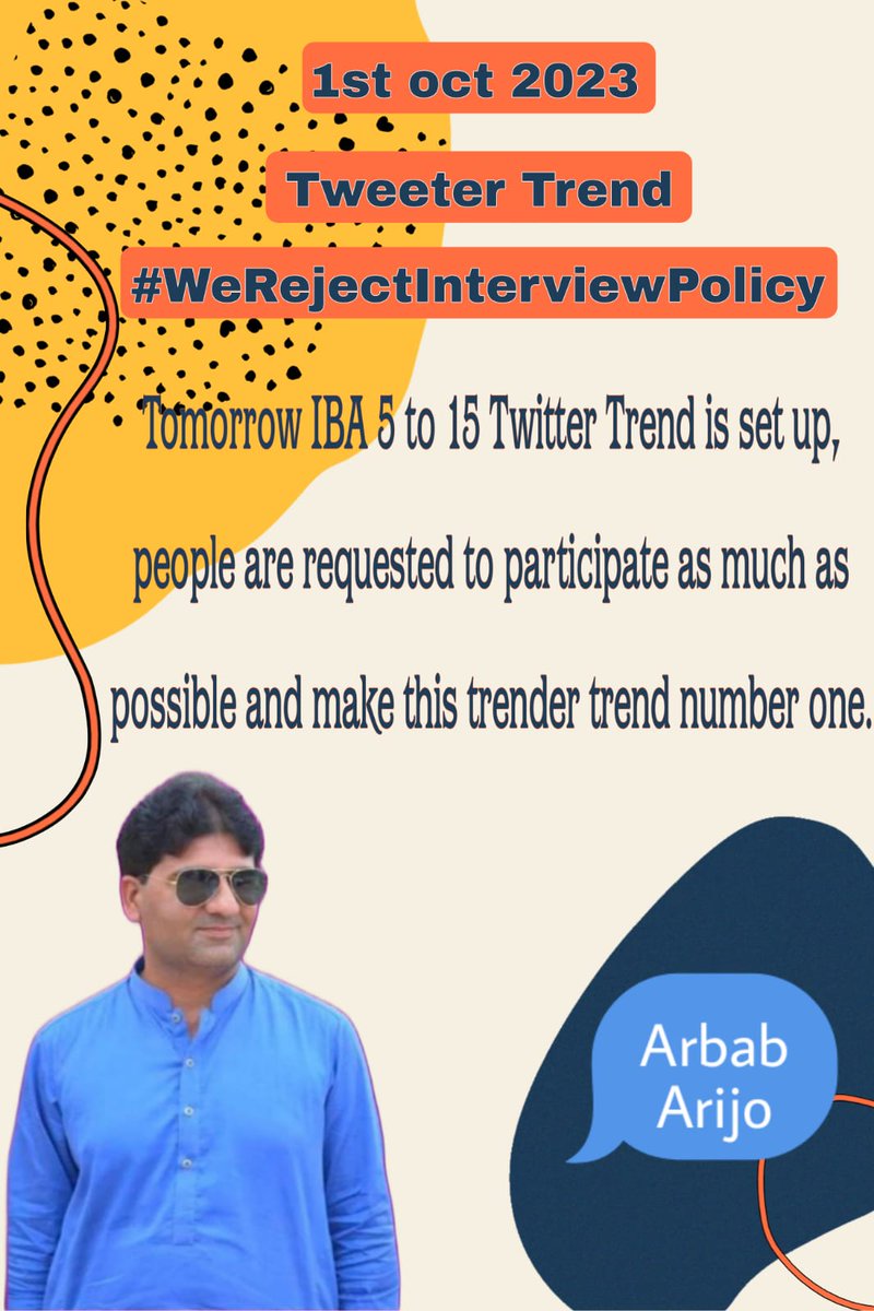 Muhs57988Soomro's tweet photo. #WeRejectInterviewPolicy

@SindhCMHouse @sindhinfodepart @BBhuttoZardari @murtazawahab1
@PPPDigital_ @MuradAliShahPPP
@GovtofPakistan 
@KamranTessoriPk 
 @geonews_urdu @jang_akhbar
#WeRejectInterviewPolicy https://t.co/DbLnOSOoBS