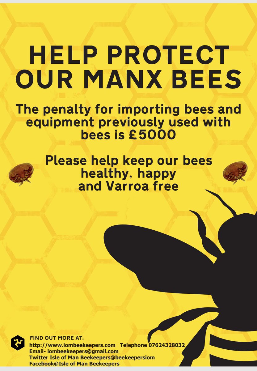 Please keep sharing.....there are still so many people who are not aware that the Isle of Man is Varroa free!
