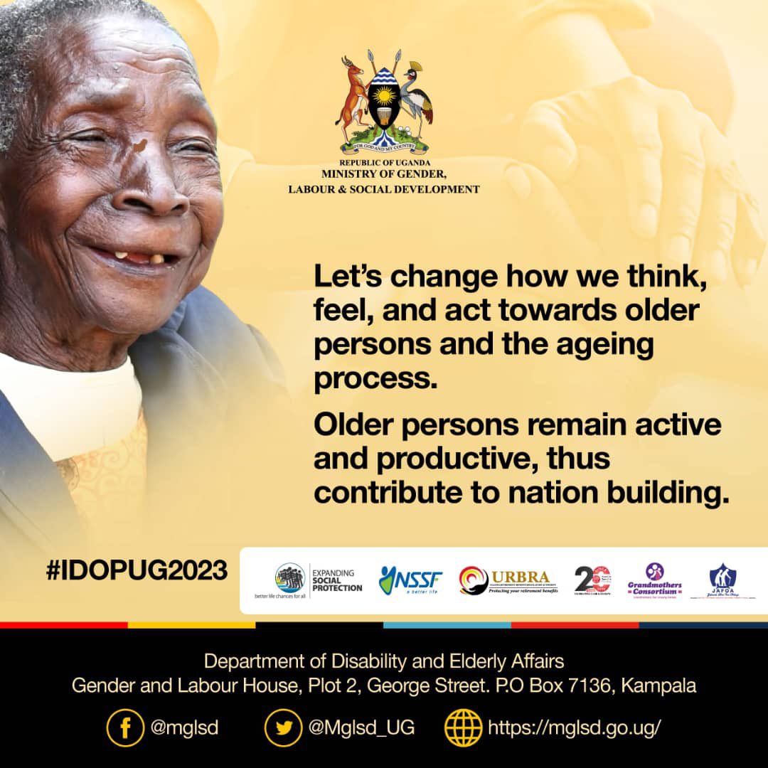 Celebrating the International Day for Older Persons in Kyegegwa District  under the theme; ‘ Healthy Ageing a Call for Action’  <a href="/HelpAge/">HelpAge International</a> <a href="/help_age/">HelpAgeUganda</a> <a href="/ESPprogramme/">ESP</a> <a href="/Mglsd_UG/">Ministry of Gender, Labour and Social Development</a> <a href="/GAROP_Sec/">Global Alliance</a>