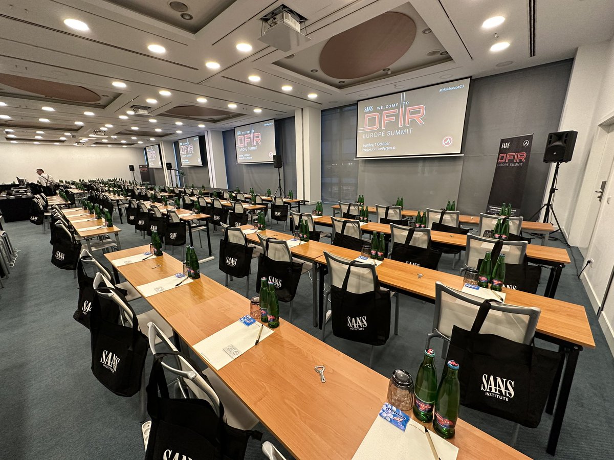Speakers and venue are ready in Prague for our biggest SANS DFIR Summit EMEA ever!! sans.org/cyber-security… <a href="/sansforensics/">SANS DFIR</a> <a href="/SANSEMEA/">SANS Institute, EMEA</a>