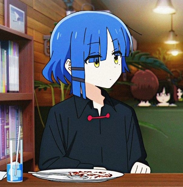 Ryou_504's tweet photo. Having finished her food as well, she was fully focused on the conversation now. 

` Us together, perhaps. ` She said casually, although with a slight hint of tease—her gaze piercing right through Kita.
...nothing behind those eyes, though. https://t.co/0RoUIneqIS