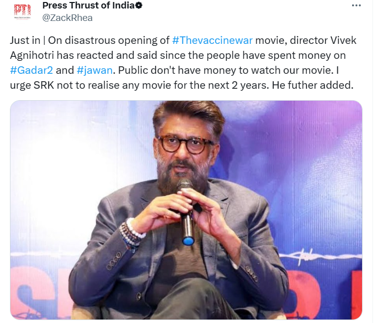 ShabrinZeenat's tweet photo. This is the end,
Hold your breath & count to 10.
#GoodByeBJP #TheVaccineWar #JawanCreatesHistory https://t.co/sPygf9trpG