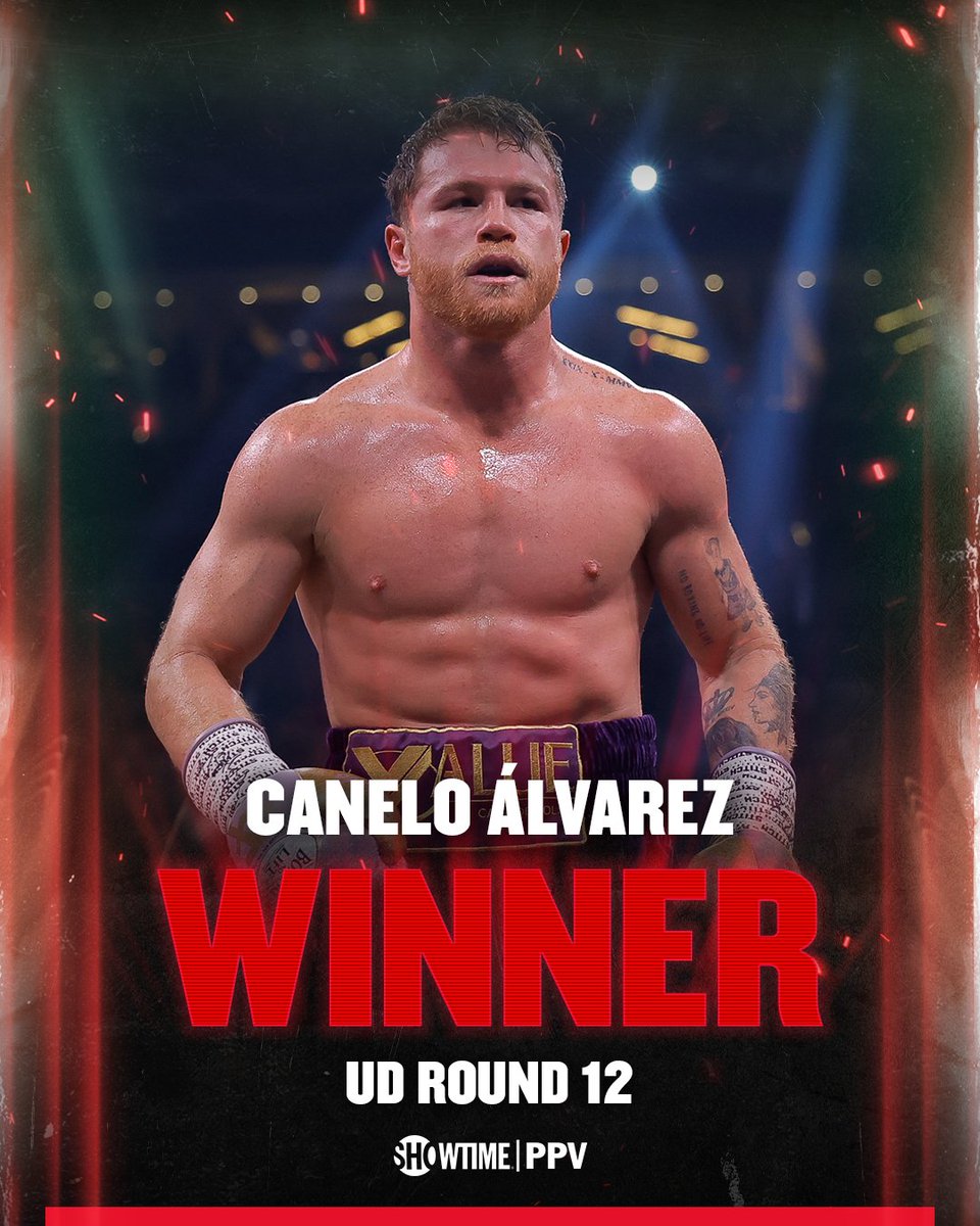 AND STILL 👑 <a href="/Canelo/">Canelo Alvarez</a>'s reign continues 👏

#CaneloCharlo
