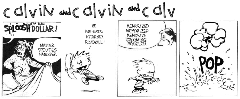 kellygoround's tweet photo. i trained the latest AI on all of Calvin and Hobbes and the results are simply astonishing. if Bill Watterson was alive he'd cry tears of joy and tell me i'm cool and convince my ex wife she made a huge mistake https://t.co/FbylB3Dk7B