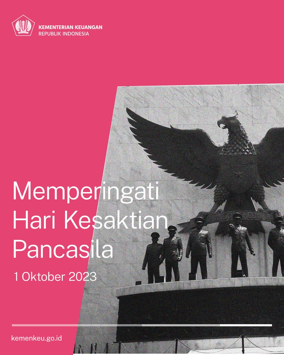 Pancasila merupakan satu-satunya pandangan hidup rakyat Indonesia, pemersatu bangsa menuju Indonesia maju.

Mari mengenang kembali jasa para Pahlawan Revolusi yang gugur dalam mempertahankan ideologi bangsa.

Selamat Memperingati Hari Kesaktian Pancasila.