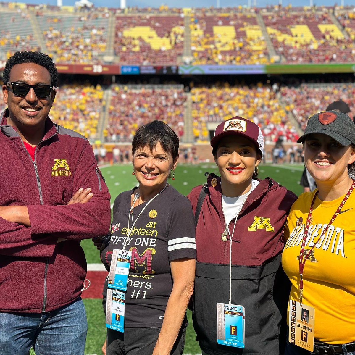 samakabforhouse's tweet photo. I'm proud to be a Gophers football fan with my fellow state legislator. Congratulations to our hometown team for their victory today. Special appreciation to our Board of Regents for hosting us. We can't wait to cheer you on this season #LetsGoGophers. https://t.co/ZXXB6SiRSP