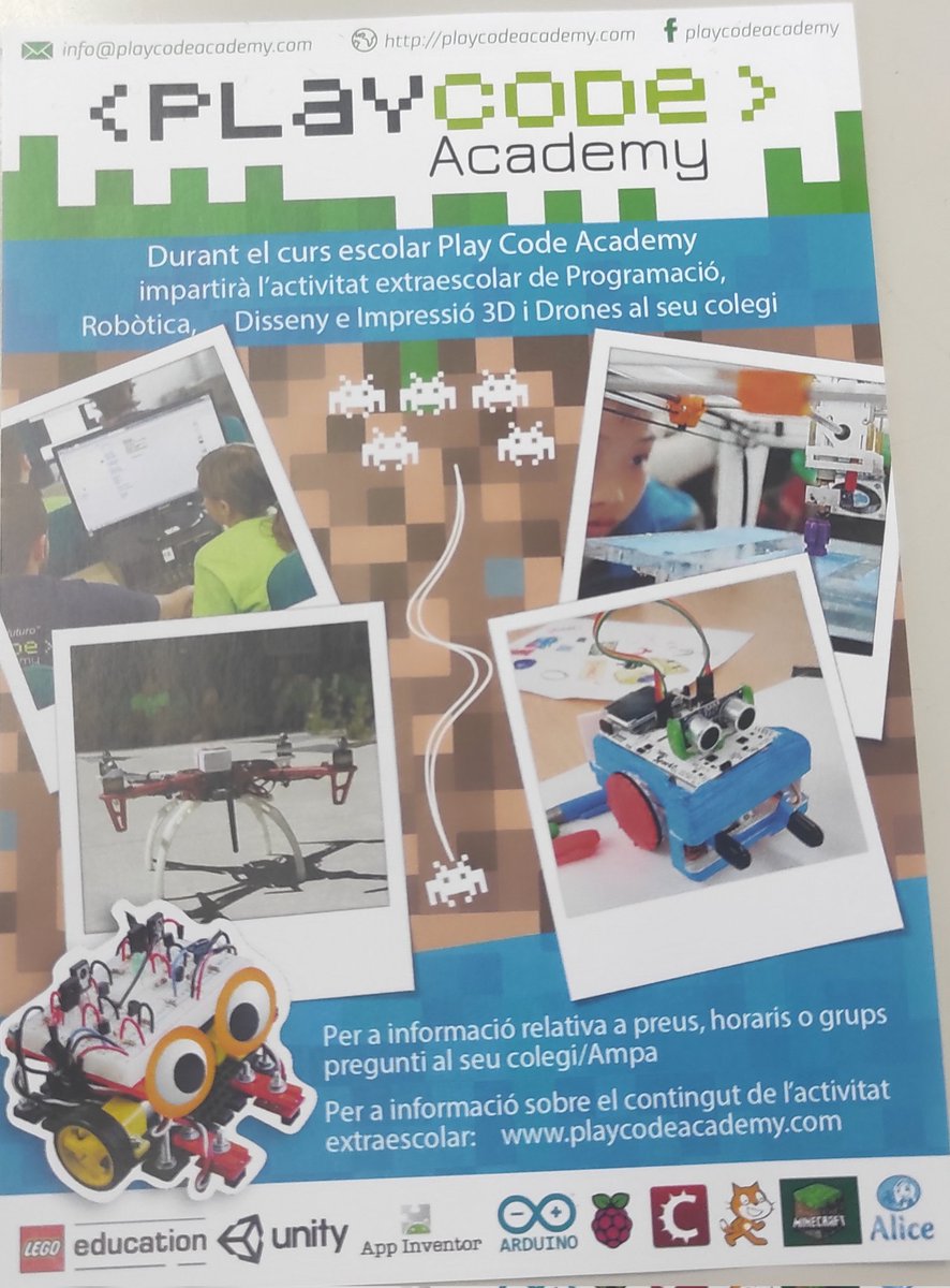 A partir de l'Octubre hi haurà clase de Robòtica al Calamot, vine i prova