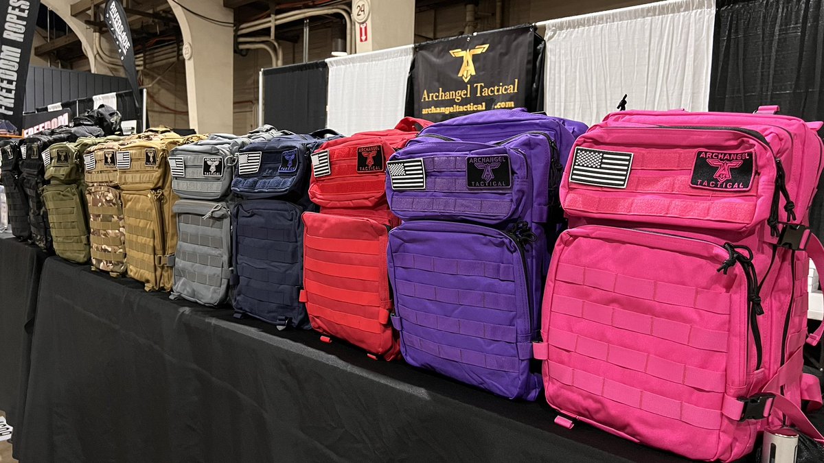 archangeltac1's tweet photo. All 10 colors of our custom-manufactured 50L tactical backpacks are so hot 🔥 #backpack #letsgobrandon https://t.co/ERCIDzoHRH