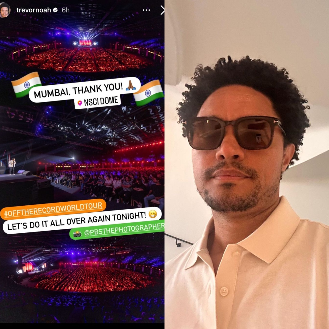 bombaytimes's tweet photo. After a setback in Bengaluru, @Trevornoah's Mumbai show at the #NSCIDome was a huge success

He took to his social media handle to thank Mumbai and his Indian fans 

#trevornoah #mumbai #comedy #show #bombaytimes https://t.co/b0Svvs6eM2