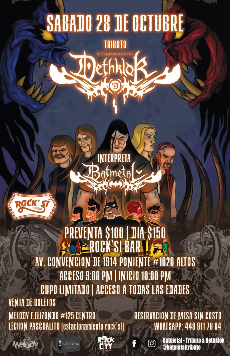 BATMETAL Tributo a Dethklok tweet media