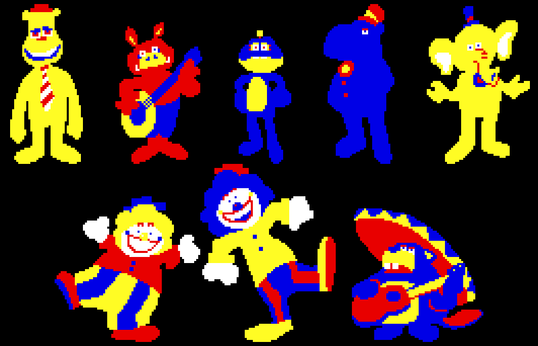 All the FNaF characters I remember that aren't variants