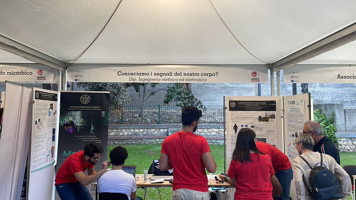 medsp_team's tweet photo. Fabulous experience at #sharpernight 2023 in Cagliari with @univca! We presented an interactive lab to introduce physiological signals and play with them through our demos. EEG, EDA, EMG, and gaze tracking explained to our curious visitors!
#EuropeanResearchersNight  #ern2023 https://t.co/BVzT1OSpMk