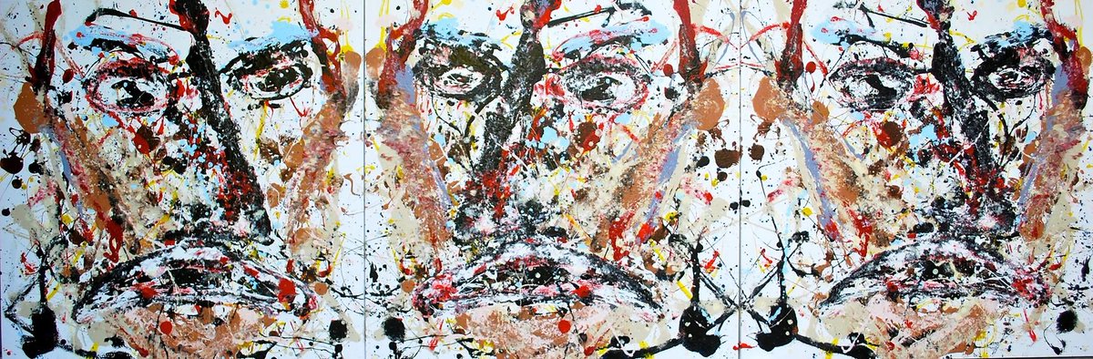 SYMBIOTIC THREE
108" 36"
#painting by <a href="/Richard_Grieco/">Richard Grieco</a> 
#art griecoart.com