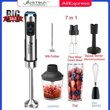 MIUI Hand Immersion Blender 1000W Powerful 4-in-1,Stainless Steel Stick  Food Mixer,700ml Mixing Beaker,500ml Processor,Whisk