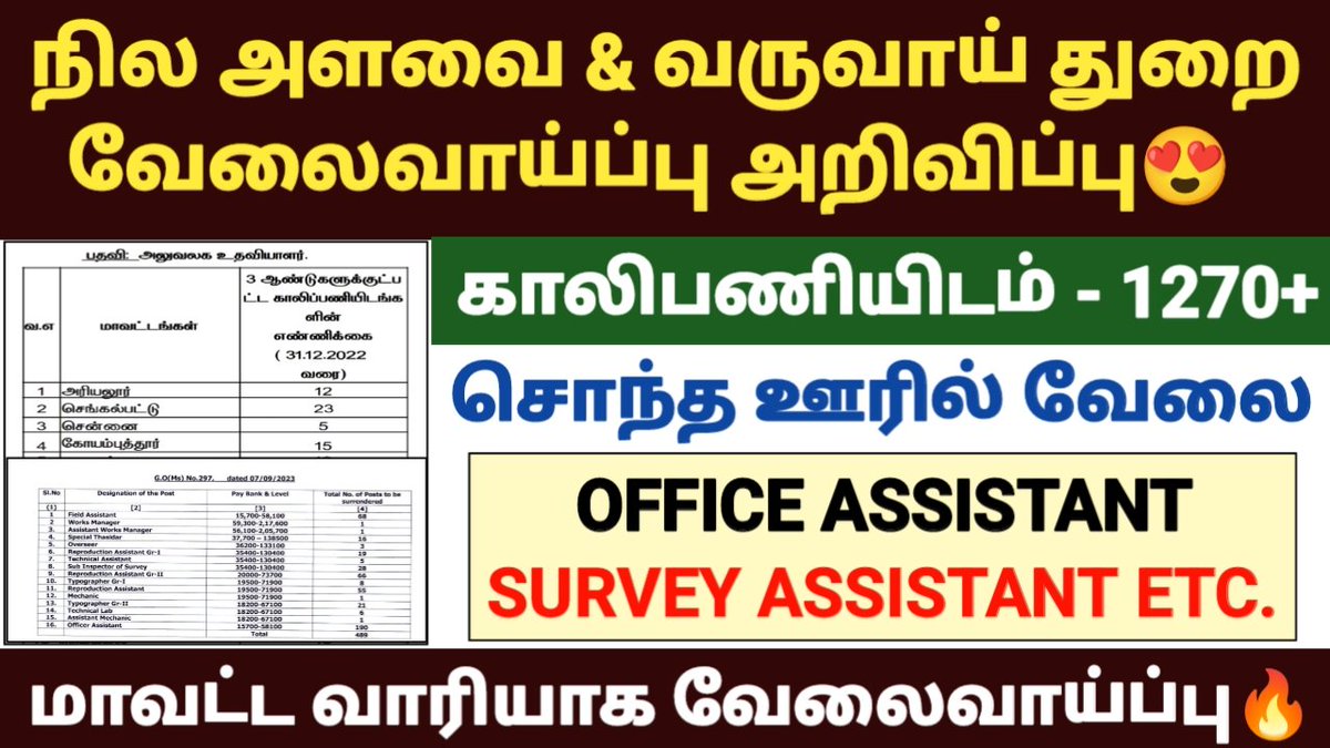 Full video link : youtu.be/O4HGmgFmIDA?si…

#tamil #tamilnadu #makkalsevai #Tnjobs #வேலைவாய்ப்பு #officeassistant