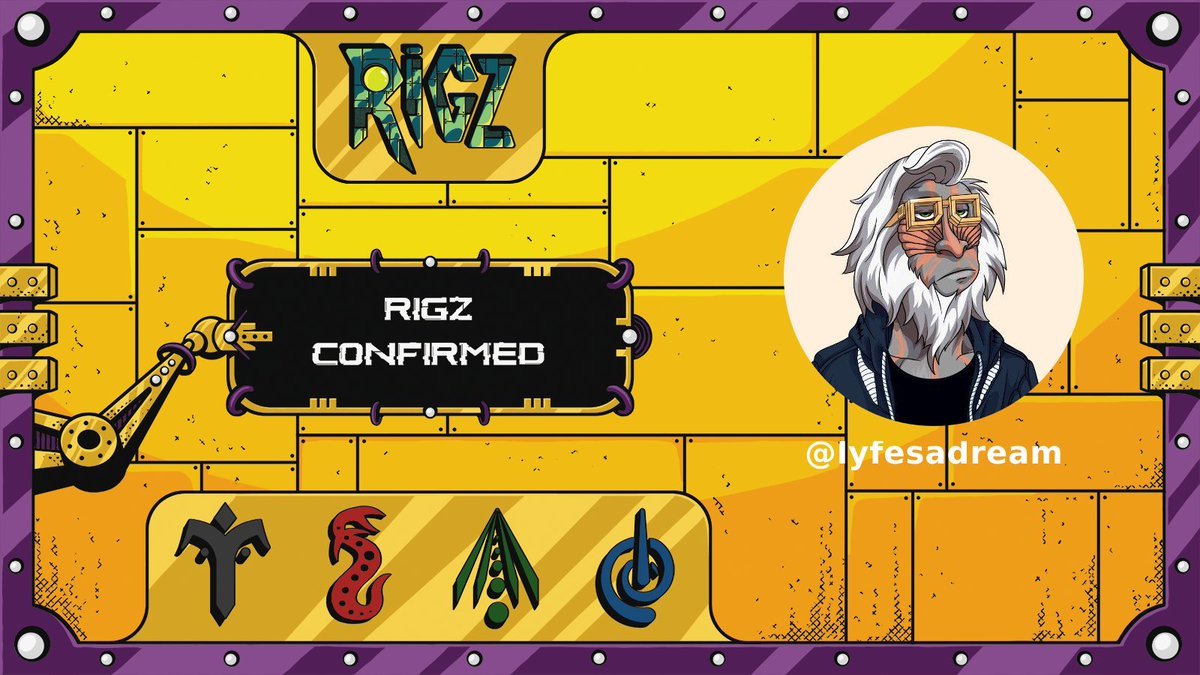 RIGZCONFIRMED's tweet image. RIGZ confirmed @RIGZNFTs 🎫
  
Welcome @lyfesadream 🤖
  
#RIGZCONFIRMED #onPolygon
