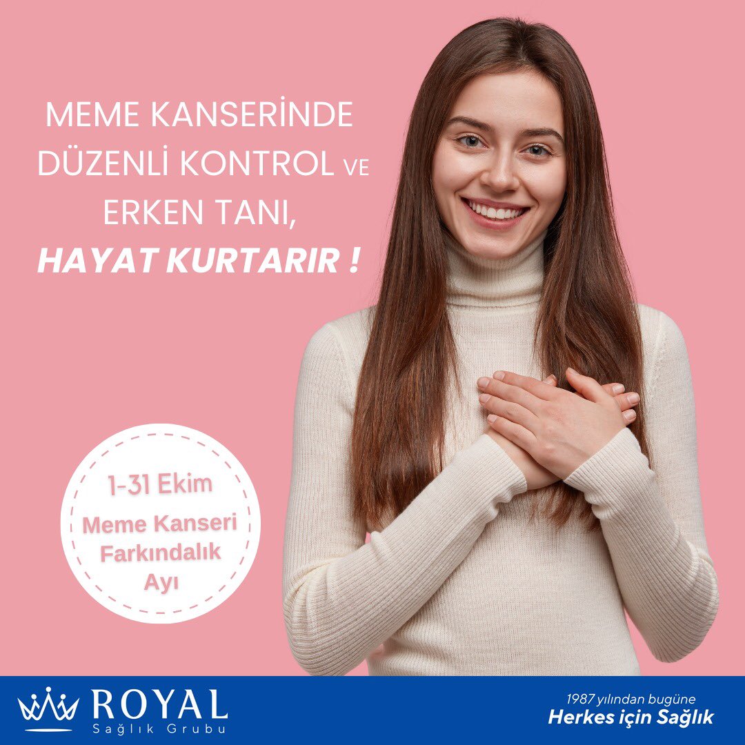 Düzenli kontrol ve erken tanı, HAYAT KURTARIR !

#royalsağlık #royalsaglıkgrubu #memekanseri #memekanserifarkındalıkayı