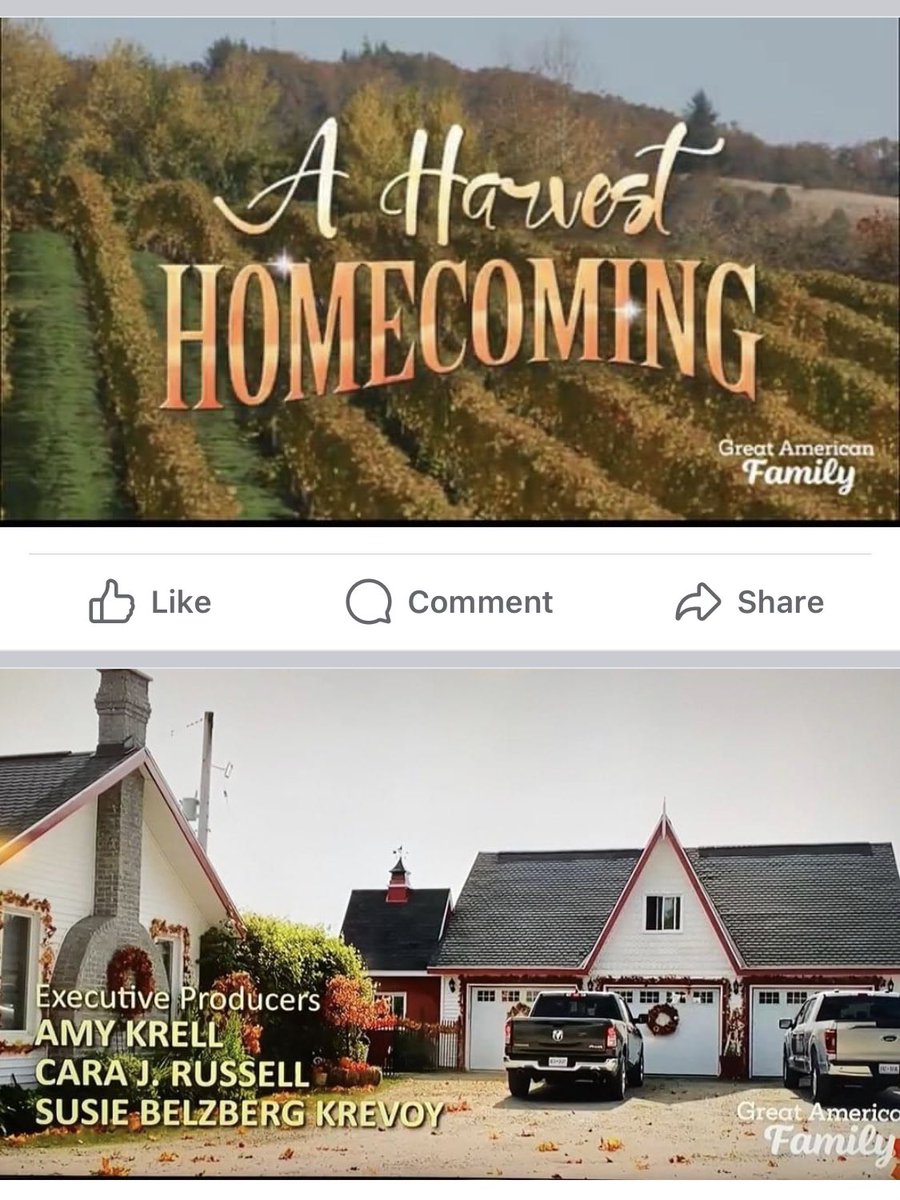 carajrussell's tweet photo. Check out A HARVEST HOMECOMING on @GAfamilyTV starring @TrevDon @jessicalowndes 🍁🧡🍂 #MPCA #ExecProducer https://t.co/nYLDyciQ6H