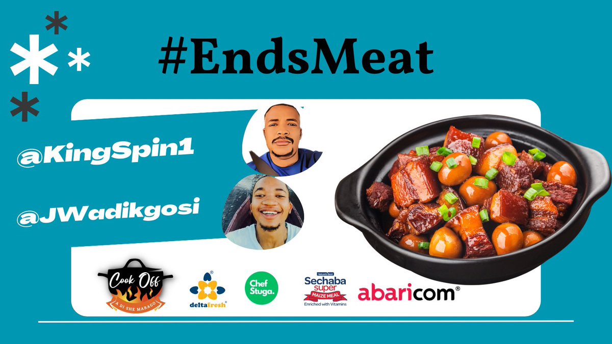 The_Cookoff's tweet image. Heelang go Sunday.. ba kae bo @KingSpin1 le @JWadikgosi #EndsMeat