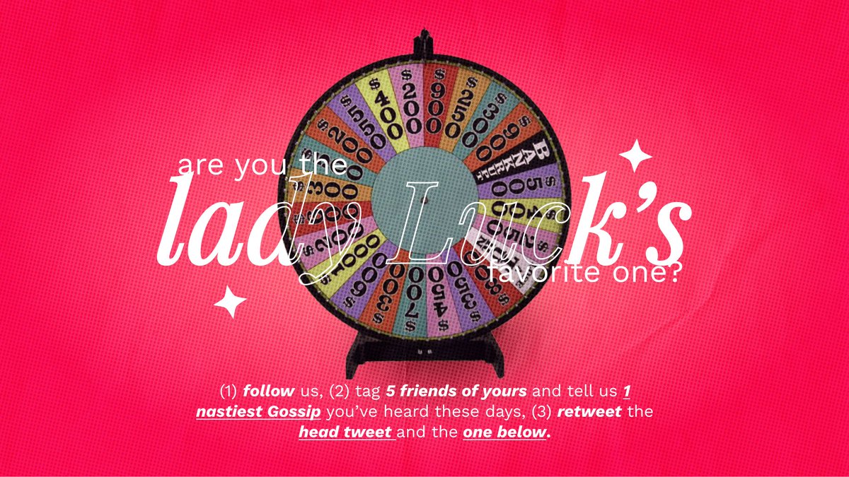 ChasingsFame's tweet photo. Today is the day to prove if you are a lucky person, as the wheel of fortune will be the one inviting you to our online community. Simply follow the rules and regulation attached before 2nd October 2023, 5PM. And may the lady luck be on your side. 

Have fun! https://t.co/CvQ5uUoumg