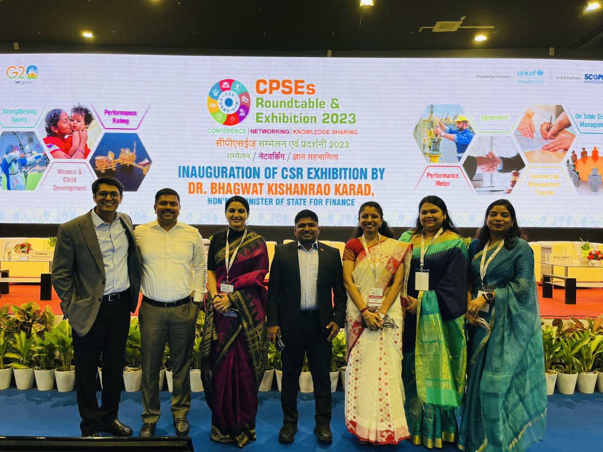 Took part as a Speaker in Technical session on CSR activities in Aspirational districts- Best practices &amp; expectations from CPSEs / CSOs &amp; Implementing agencies at CPSE roundtable organised by <a href="/DPE_GoI/">Department of Public Enterprises</a> 
Also took part as a panelist in the Panel discussion on Key takeaways.