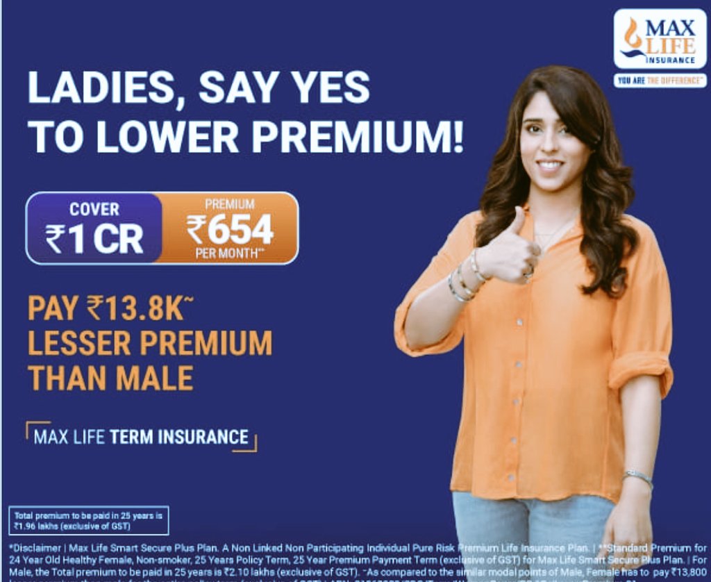 @MaxLifeIns how pathetic it is for an Insurance Company to proudly boast their #Misandry by charging higher premium to Male customers just because of their gender.

Good that I didn't port my insurance to this male hating #MaxLife company 
#BoycottMaxLifeInsurance
#MisandryIsReal