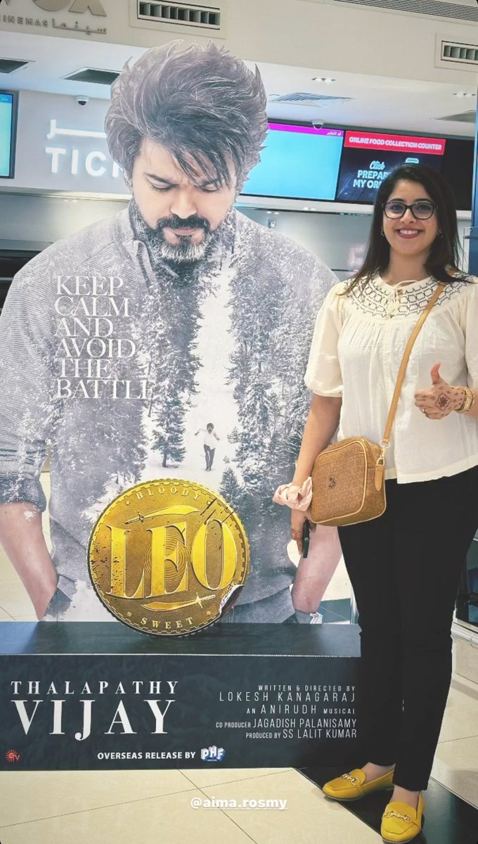 Mollywood Actress Aima Rosmy with #LeoStandee at Dubai 🧊💥

#Leo <a href="/actorvijay/">Vijay</a> <a href="/7screenstudio/">Seven Screen Studio</a>
