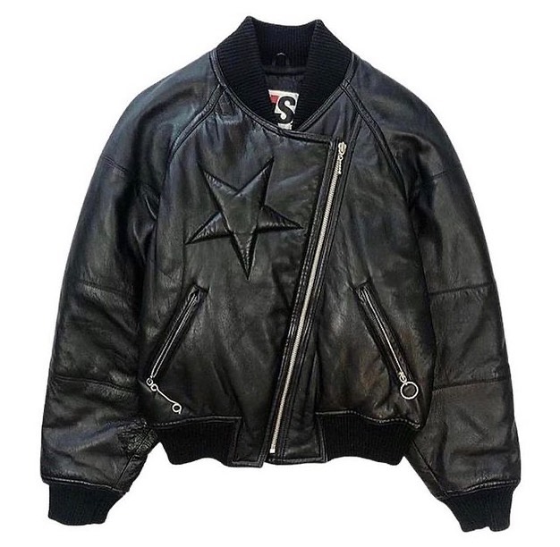 Issey Miyake 1980s Leather Bomber Jacket