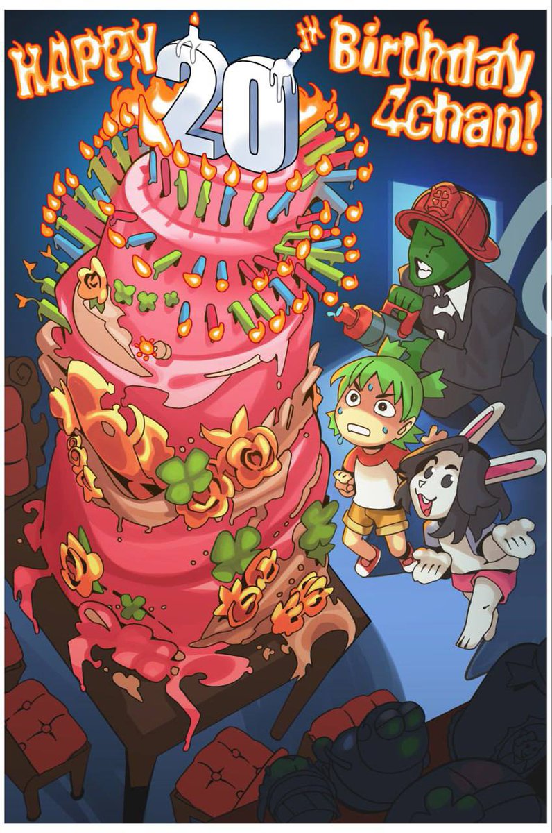 4chanoneth's tweet photo. TODAY IS 4CHAN’s 20TH BIRTHDAY. COME CELEBRATE IT WITH US! 

CHART: https://t.co/arJJBMGufZ

TELEGRAM: https://t.co/pTbovB3BuO https://t.co/5lEu9GVsDa
