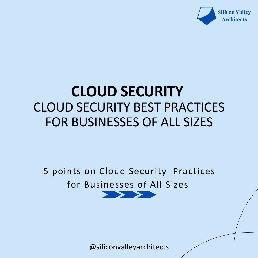 svarchitects's tweet image. Cloud Security
Cloud Security Best Practices for Businesses of All Sizes
#cloudsecurity #cloudcomputingservices #cloudcomputingsystem #sva