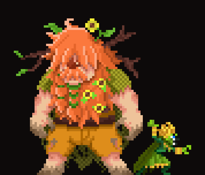 debidsun's tweet photo. Pathfinder 2e - Gatewalker Campaign, Monere Dirtbeard and his leshy familiar, Dandy.

#pathfinder2e #pixelartwork #pixelart https://t.co/9DqaOCT1ah