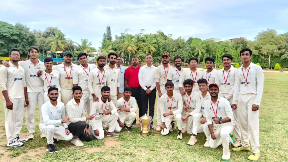 EastPoint_Colgs's tweet photo. Great works are performed, not by strength, but by perseverance - Samuel Johnson

East Point College of Medical Sciences &amp; Research Centre students won the RGUHS Bangalore zone cricket cup for the second year in a row 🏆

"CONGRATULATIONS BOYS" 👏👏👏👏 https://t.co/SxrX3k23ig
