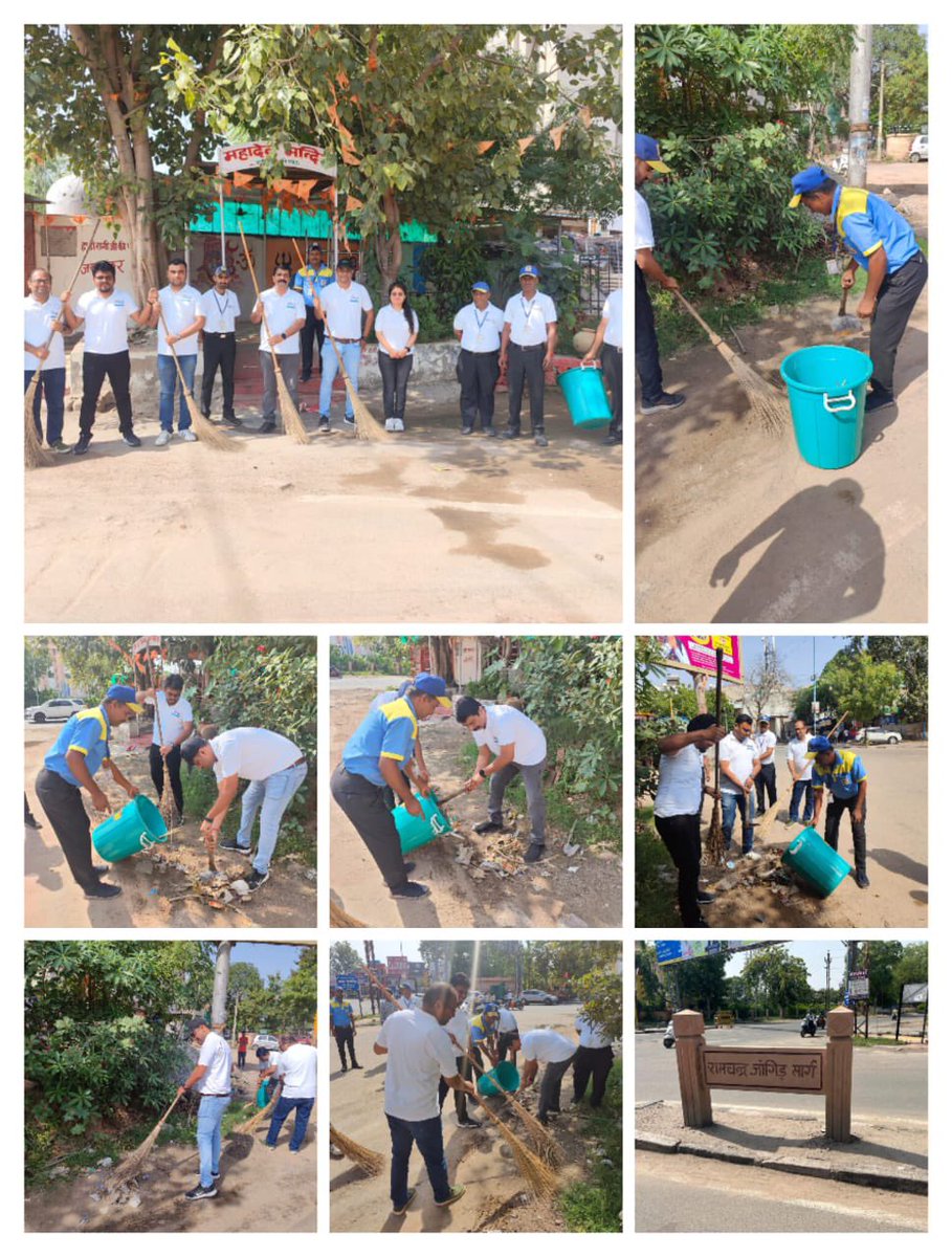 BPCL_Jodhpur's tweet photo. #SwachchtaShramdan at temple on Ramchandra Jangid Marg by jodhpur territory . #SwachhataHiSeva #SwachhBharat @BPCLimited @BPCLRetail @NitinSelukar1 https://t.co/19dEoO98Uo