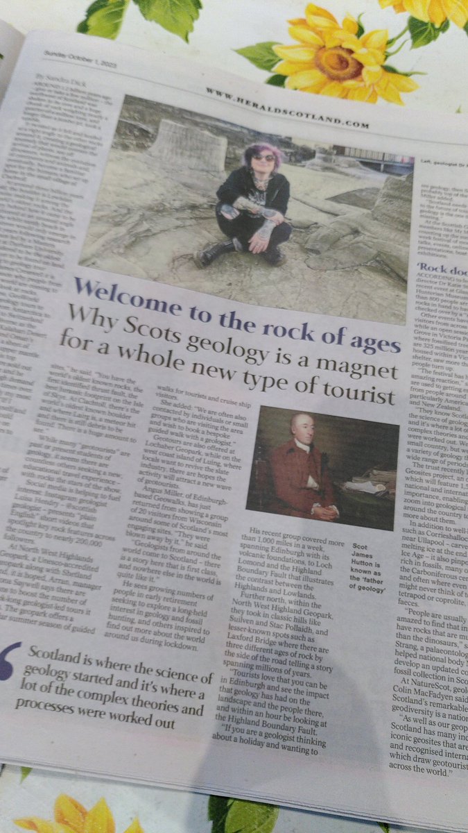 Today's Herald features <a href="/palaeokatie/">Dr Katie Strang</a> <a href="/scottishgeology/">The Scottish Geology Trust</a> and the Scottish Geology Festival!