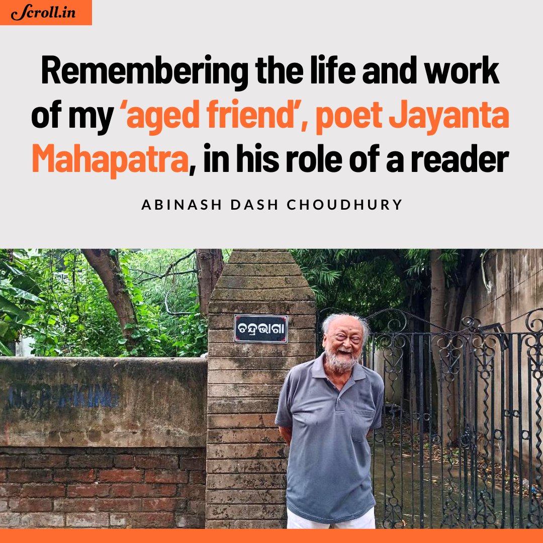 scroll_in's tweet photo. Abinash Dash Choudhury delves into Mahapatra's deep connection with books, highlighting how the poet's readings went beyond mere consumption; they were a merging of knowledge and experience. https://t.co/L0sKirPJWj https://t.co/BciCU9YfGQ