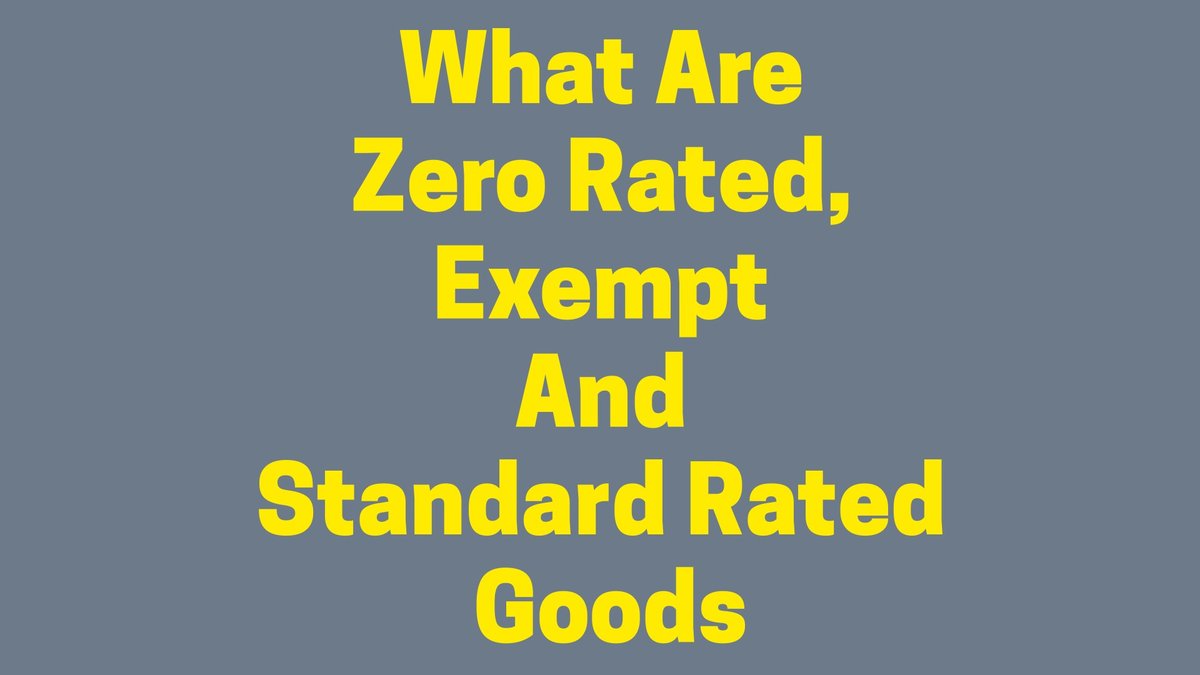 GMProfessionalA's tweet photo. https://t.co/f3e1uR8WOJ

What are Zero Rated, Exempt and Standard Rated Goods UK 2023 VAT [EXPLAINED] - What's The Difference

#vatreturn #vat #vatregistered #vatrate #zeroratedgoods #valueaddedtax #hmrc vatcompliance #vatfiling https://t.co/kMO5GAvFDl