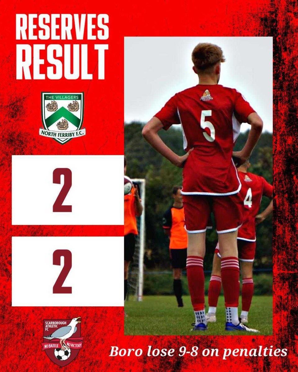 Reserves drop out of East Riding Senior Cup 

Yesterday, a close match away at North Ferriby FC Development saw Boro Reserves ultimately defeated 9-8 in an intense shootout.

⚽ Goals: Emilio Colangelo- Cole, Choayb Bousbia
🍾 MOM: Choayb Bousbia