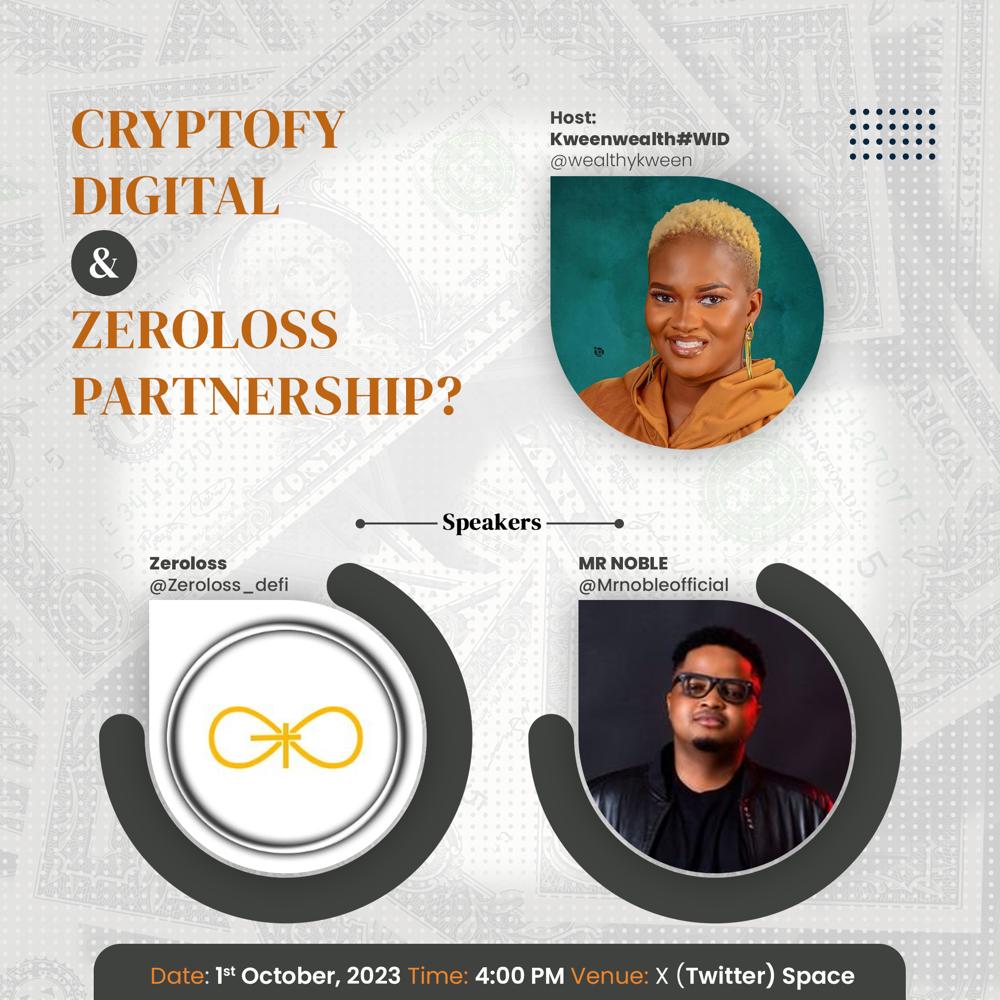 Mrnobleofficial's tweet photo. Join us today on @wealthykween space as we share the strategic partnerships with @CryptofyGlobal and @Zeroloss_defi
#builders #innovation #developers
#cryptofy #cryptofycoin #global #blockchain #cryptofyglobal #siban #continents #cryptocurrency #cfyc #wkc #dtg #nit #cfyd #iluc #value #Africa #continent