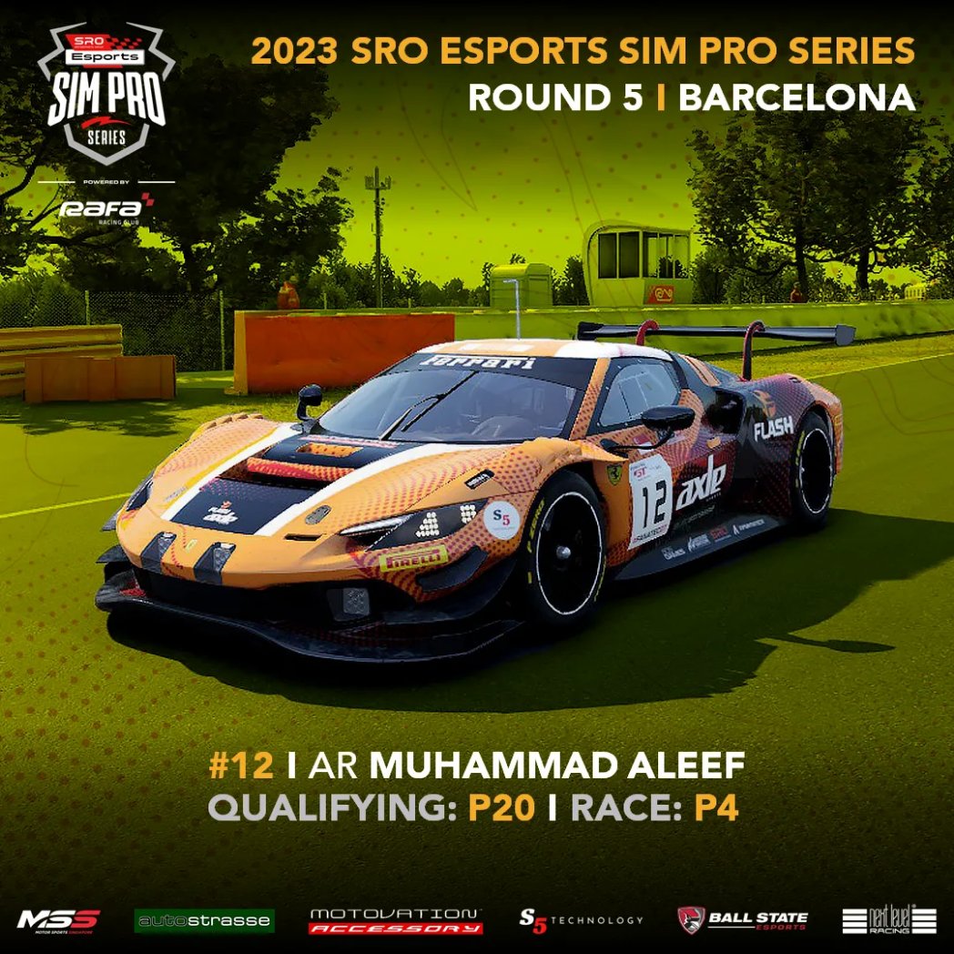 RACE RESULT: It was an amazing day for <a href="/AleefHamilton44/">Aleef™</a> and Team Flash Axle Sports as he drove a canny race from P20 – pulling off some amazing overtakes in the process – to finish off the season on a high in P4 and taking P8 in the final Drivers' Standings! 

<a href="/AKEsportsIT/">AK Esports</a> #beACC