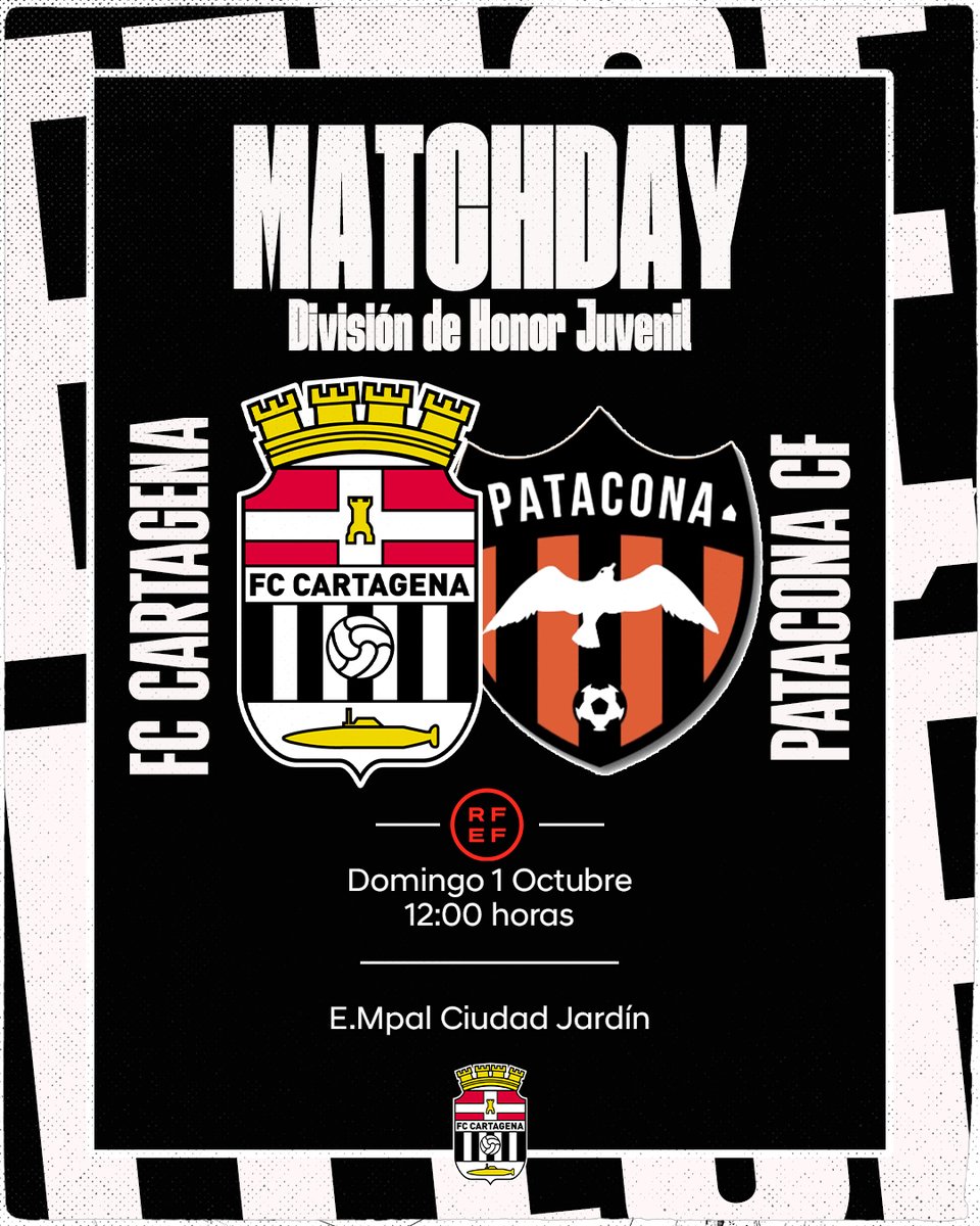 🌅¡Buenos días!

Esta mañana regresa nuestro #DivisióndeHonor a Ciudad Jardín. A las 12:00h recibimos al Patacona.

¡Necesitamos vuestro apoyo!🤍🖤

#CanteraAlbinegra