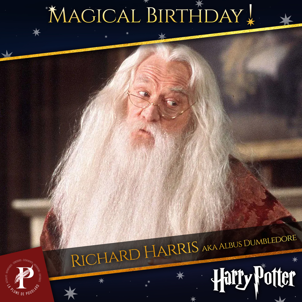 LaPlumePoudlard's tweet photo. [Magical Birthday]

Aujourd'hui le Wizarding World de J.K Rowling aurait fêté l’anniversaire d'un acteur d'Harry Potter : Richard Harris, l'interprète de Albus Dumbledore dans les deux premiers films de la saga avant de nous quitter. 

#magicalbirthday #harrypotter #jkrowlin… https://t.co/v7ub9zFqnc