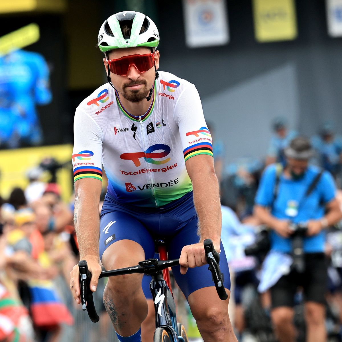 Peter Sagan dispute ce dimanche la dernière course sur route de sa carrière, lors du Tour de Vendée. Après deux ans avec TotalEnergies, le Slovaque (33 ans) va se consacrer au VTT avec l'idée de se retirer lors des JO de Paris. Passé pro en 2010, il a gagné à 121 reprises.