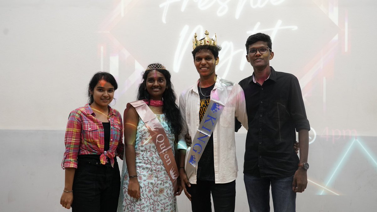 cea_iitm's tweet photo. "Ruling the night with grace and charm!🤩
Our Mr. and Ms. freshie🤴👸"
#freshienight #ce23 #cea #civilengineering #iitmadras https://t.co/ut81hFvfNU
