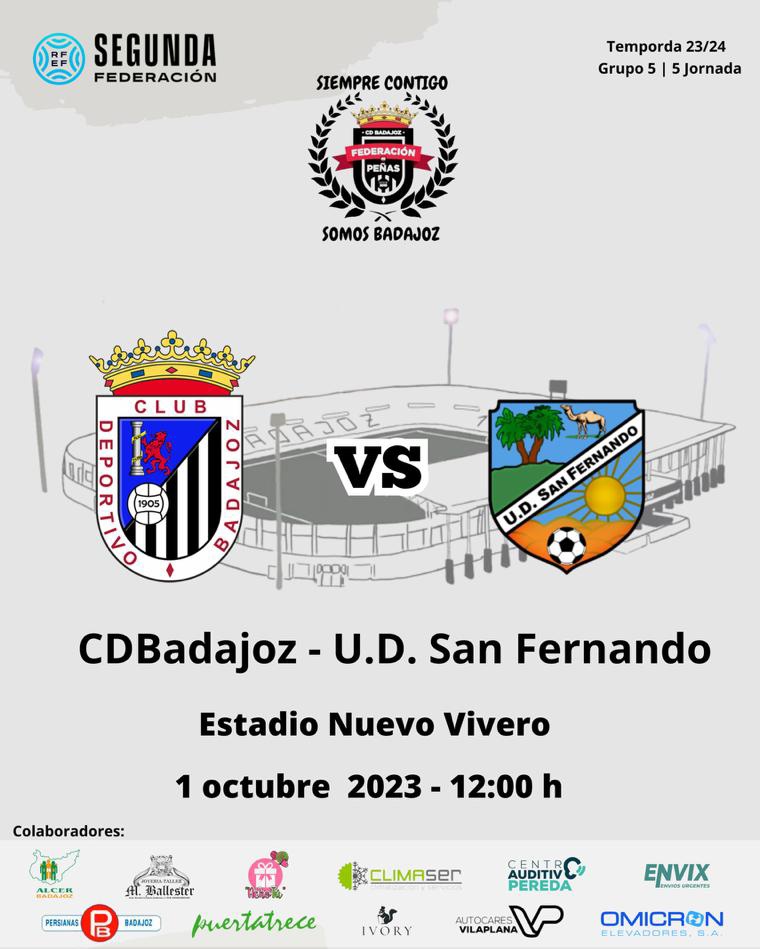 FdP_CDB's tweet photo. ☺ ¡Que si, que si! que... ☺
🚨⚽ ᎻᎾᎽ ᎬᏕ ᎠłᎯ ᎠᎬ ᏰᎯᎠᎯ ⚽🚨

🕙 10:00 #FanZoneCDB ☕🥤🍻
(continúa tras el partido)

🕛 12:00 @CDBadajoz ⚔️ @udsanfer

🎟 Entradas en taquilla y online
En beneficio de la comunidad terapéutica #ArcaDeNoe

#AupaCDB ⚪⚫ #SiempreContigo https://t.co/cWSbZ8woXQ