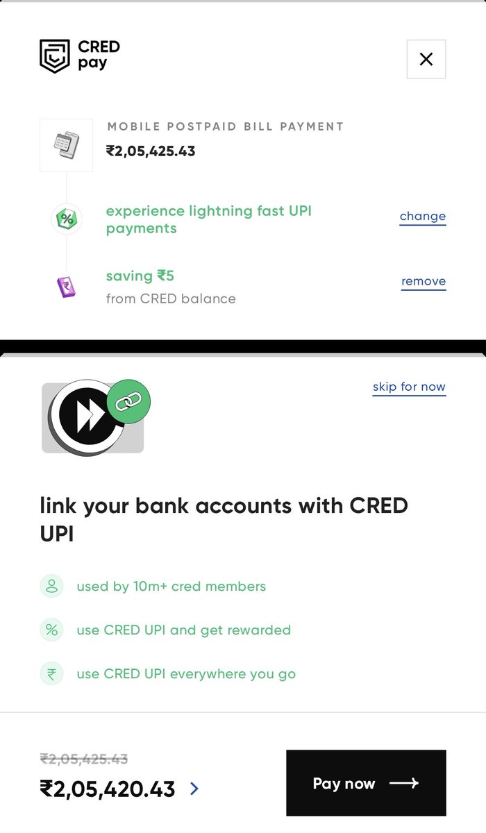 📱💸 @CRED_club thinks I'm the CEO of an underground call cartel with a postpaid bill of Rs 2.05 lakhs! 🕵️‍♂️😂 I'd rather wrestle a crocodile than spend that much time on the phone. 🐊😅 If you need a master in the art of call avoidance, I'm your go-to expert! 🙅‍♂️💼 @kunalb11
