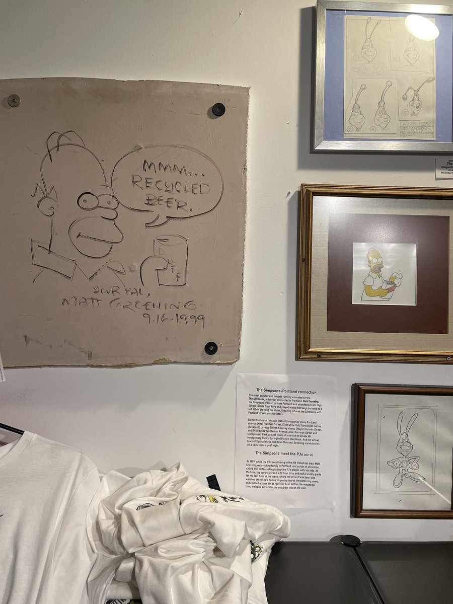 AlsBoroCreation's tweet photo. @hEnereyG @bobservo @spacecoyotl @TalkSimpsonsPod 
Check out this cool bit of Simpsons and animation history I found last time I was in Portland at the Freakybutterue Peculiarium, worth checking out while you’re in town for PRGE! https://t.co/1dvAusM6rJ
