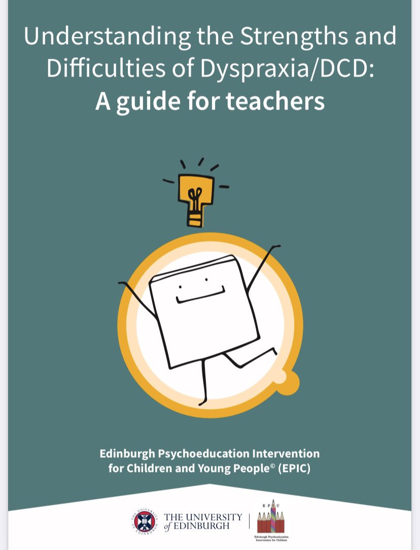 The Neurodiversity Charity ADHD Foundation (@adhdfoundation) on Twitter photo Our friends at Edinburgh University ‘EPIC’ team have produced this excellent free guide for teachers to support the learning, educational progress & well being of children & young people with Dyspraxia ( DCD)
Download here: adhdfoundation.org.uk/wp-content/upl… @InformEpic <a href="/EdinburghUni/">The University of Edinburgh</a> ☂️ Our friends at Edinburgh University ‘EPIC’ team have produced this excellent free guide for teachers to support the learning, educational progress & well being of children & young people with Dyspraxia ( DCD)
Download here: adhdfoundation.org.uk/wp-content/upl… @InformEpic <a href="/EdinburghUni/">The University of Edinburgh</a> ☂️