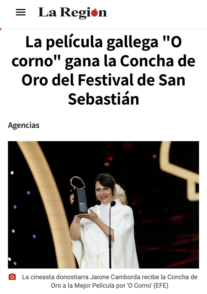 carloscallon's tweet photo. Un filme en galego gaña un dos grandes festivais de cinema do mundo e moitos medios en Galiza nin dan a noticia na lingua da obra premiada, na lingua propia do país, nunha lingua que entendería todo o seu público e que fala unha parte significativa do mesmo. 

Era bo mudar isto. https://t.co/d0stHAEQMB