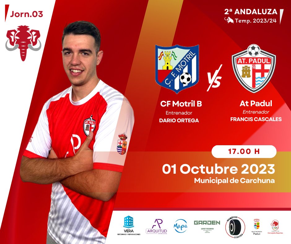 #SegundaAndaluza #granada 

Mañana por la tarde nos enfrentamos, en Carchuna, al CF Motril B en busca de los primeros puntos para el casillero.

#Padul #futbol